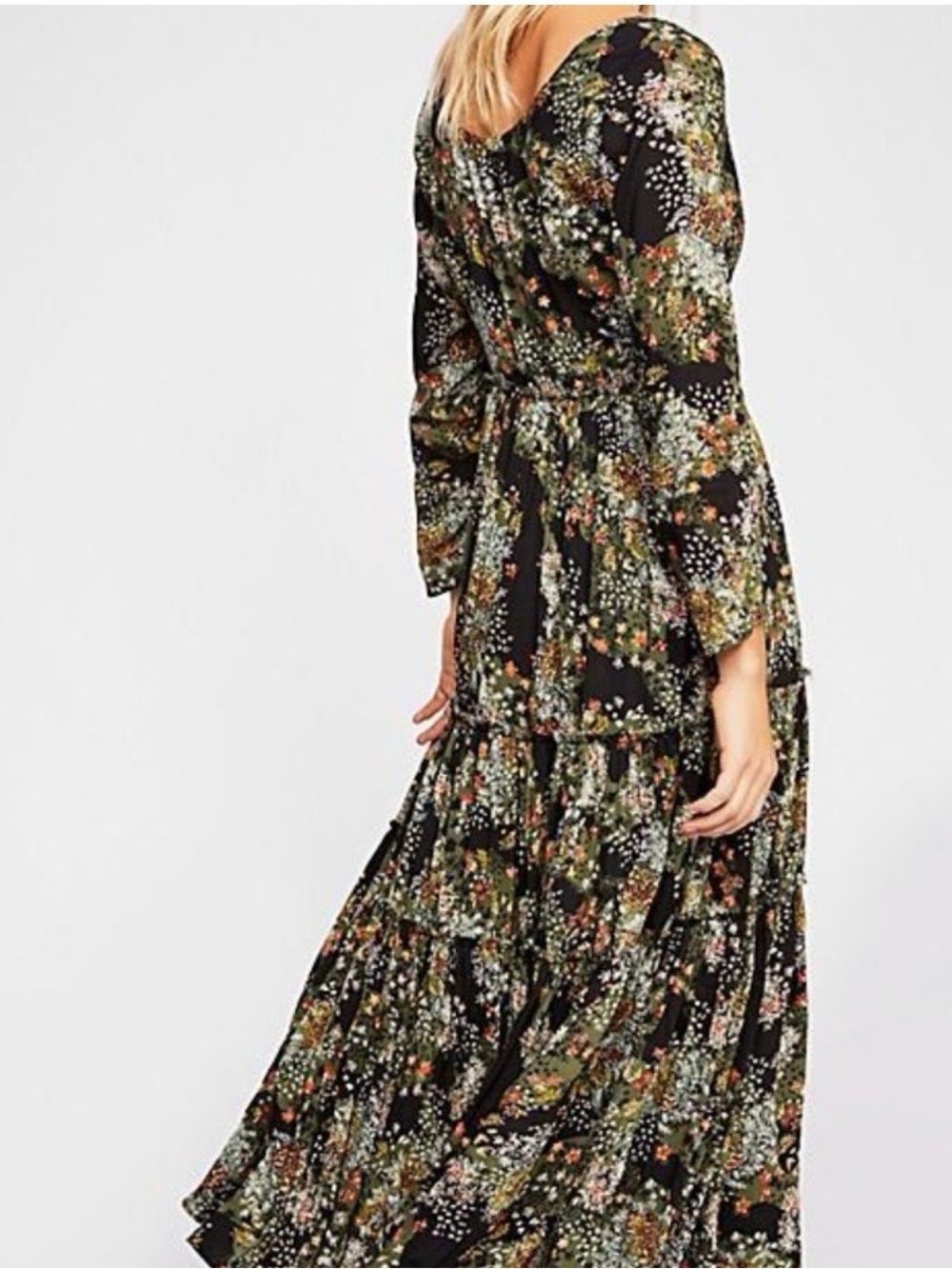 Free People Fall In Love Floral Boho Maxi Dress, size 6 - Picture 5 of 5